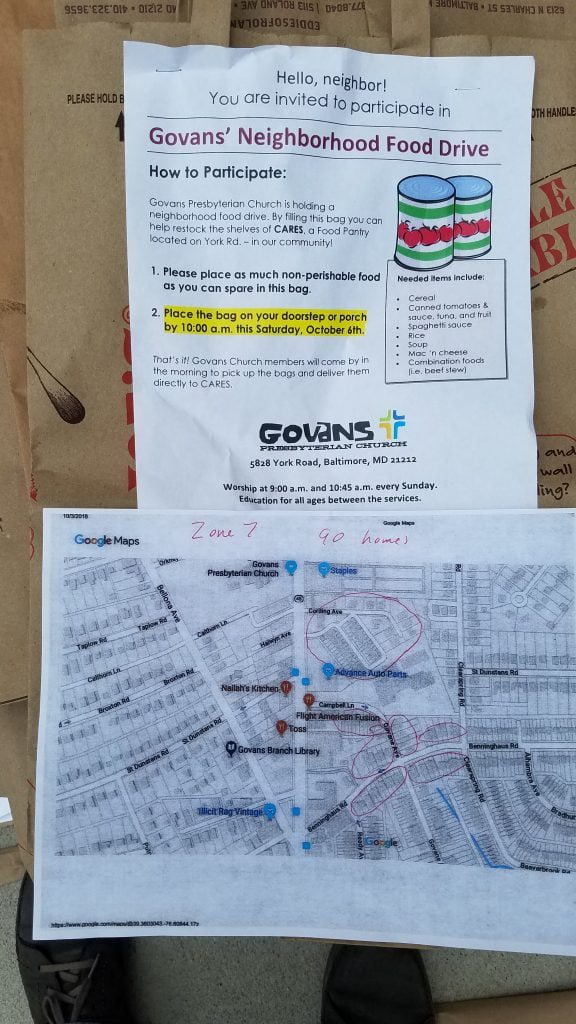 Neighbrhood Food Drive map