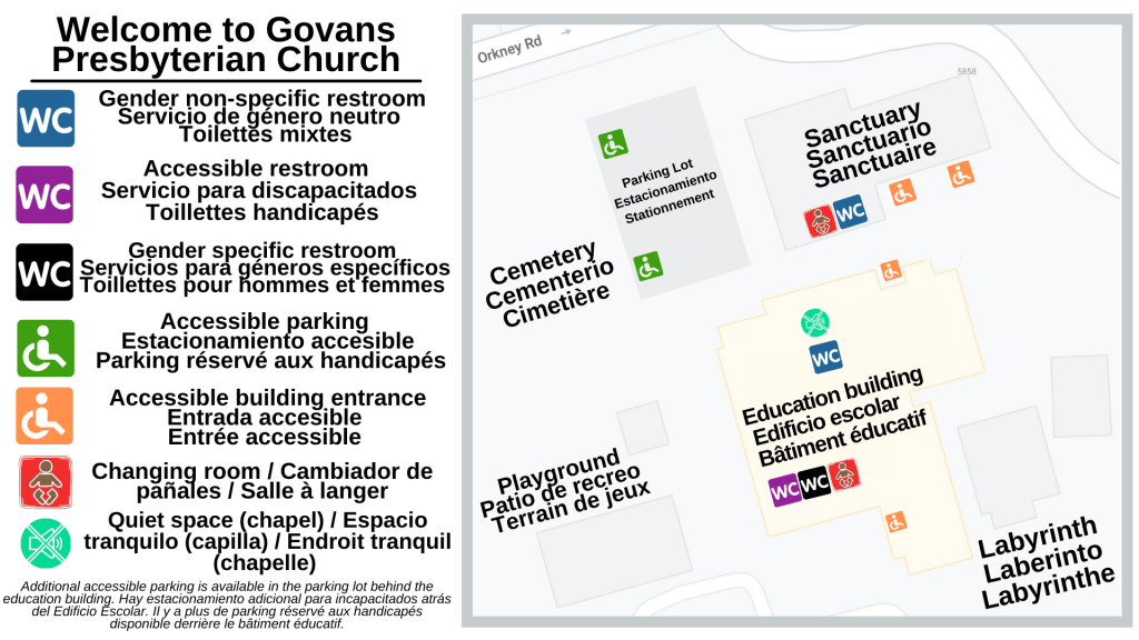 Map of Govans Presbyterian Church Campus in Baltimore