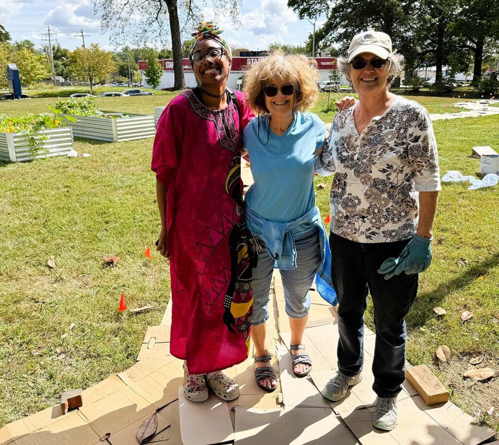 Govans Community Farm workers posing for the camera